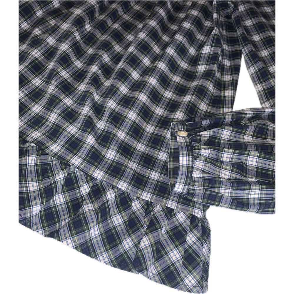 Polo Ralph Lauren Girls Ruffled Babydoll Plaid Long Sleeve Peasant Blouse 16 - Picture 4 of 11